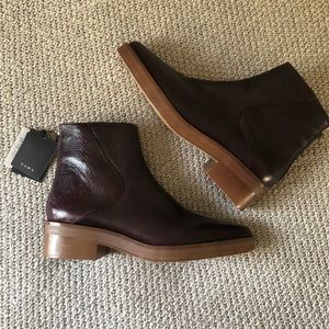 Zara genuine leather pointy toe ankle boots